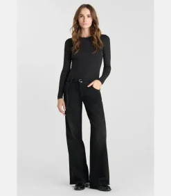 Le Temps des Cerises Jeans loose, wijd , lengte 34 black Discount