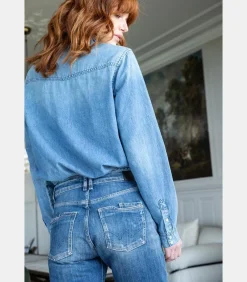 Le Temps des Cerises Jeans mom , 7/8 blue Hot
