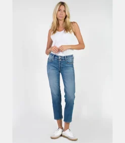 Le Temps des Cerises Jeans push-up recht hoge taille PULP, 7/8 blue Hot