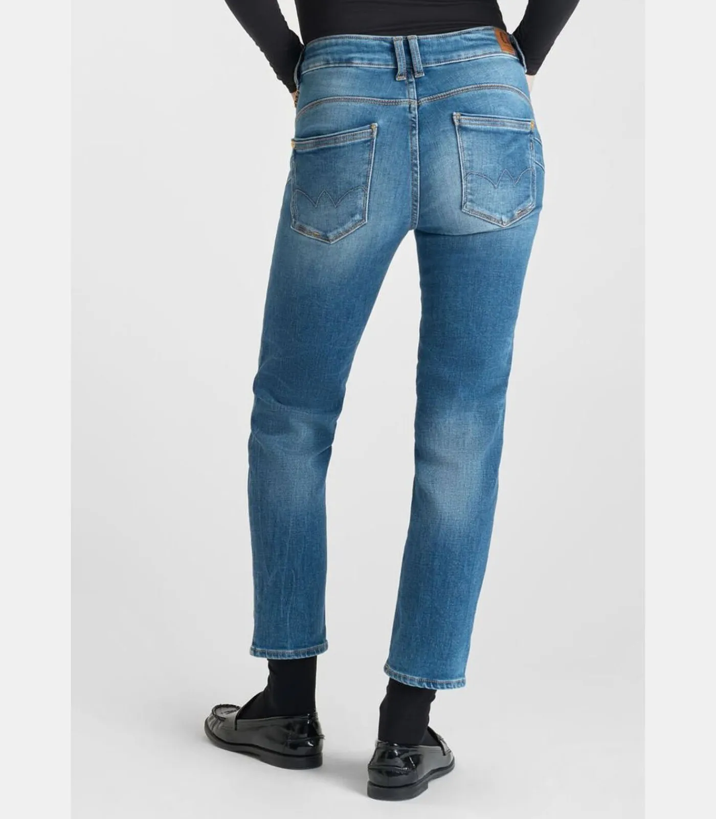 Le Temps des Cerises Jeans push-up regular hoge taille PULP, 7/8 blue Clearance