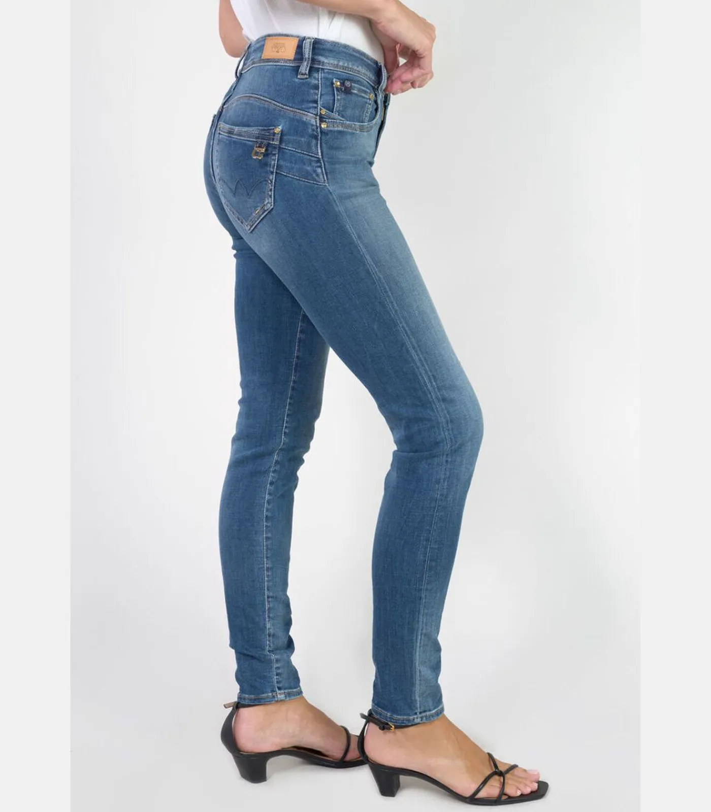 Le Temps des Cerises Jeans push-up slim hoge taille PULP, lengte 34 blue Outlet