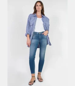 Le Temps des Cerises Jeans push-up slim hoge taille PULP, 7/8 blue Clearance