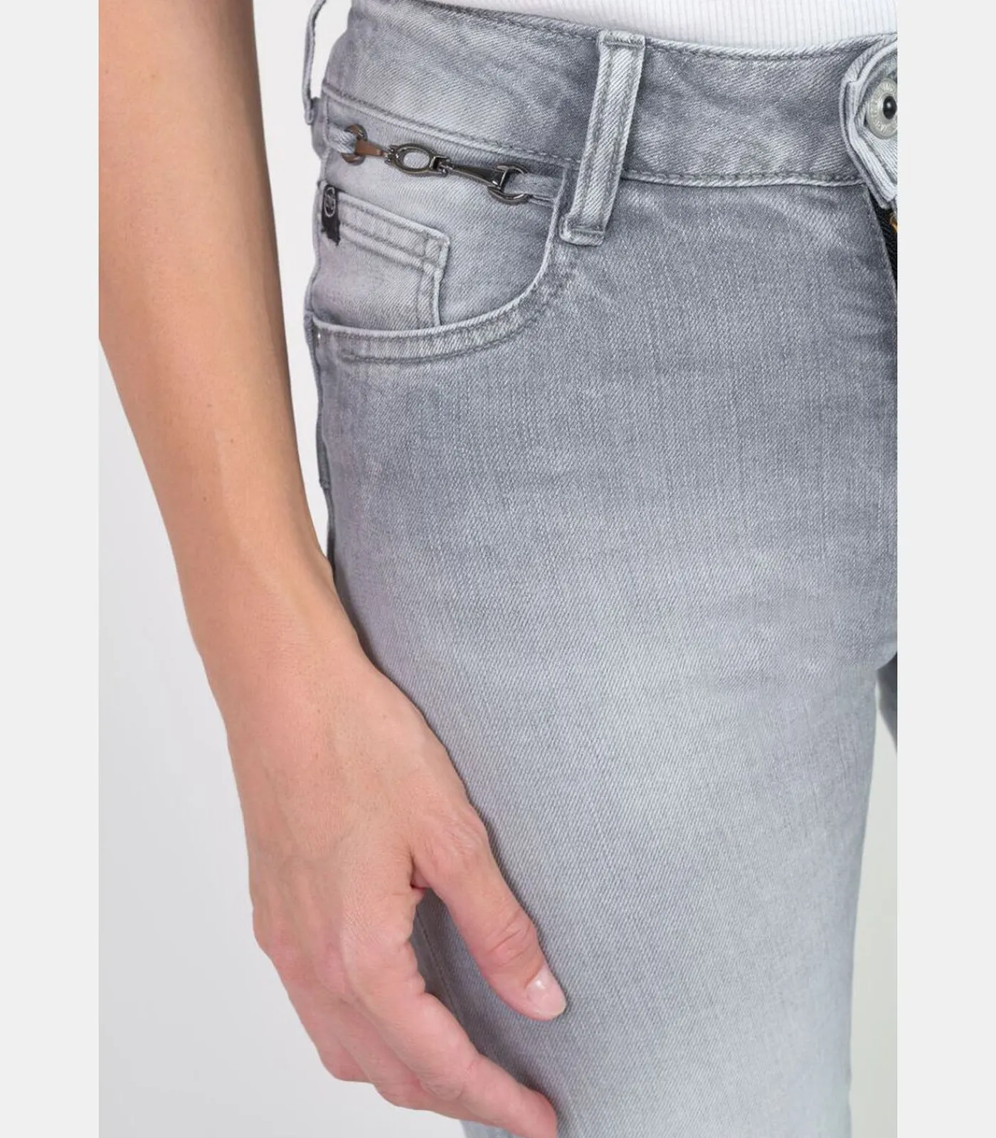 Le Temps des Cerises Jeans push-up slim hoge taille PULP, lengte 34 gray Outlet