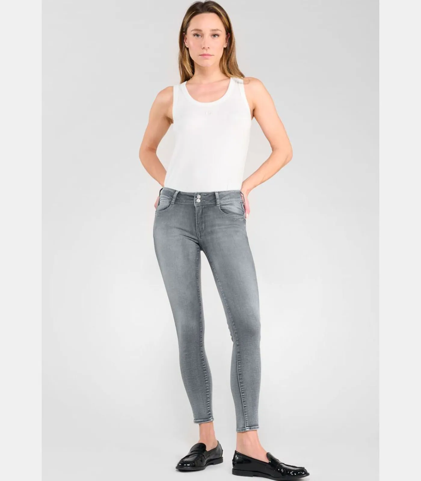 Le Temps des Cerises Jeans push-up slim PULP, 7/8 gray Outlet