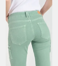 Le Temps des Cerises Jeans regular PRECIEUX, 7/8 green Outlet