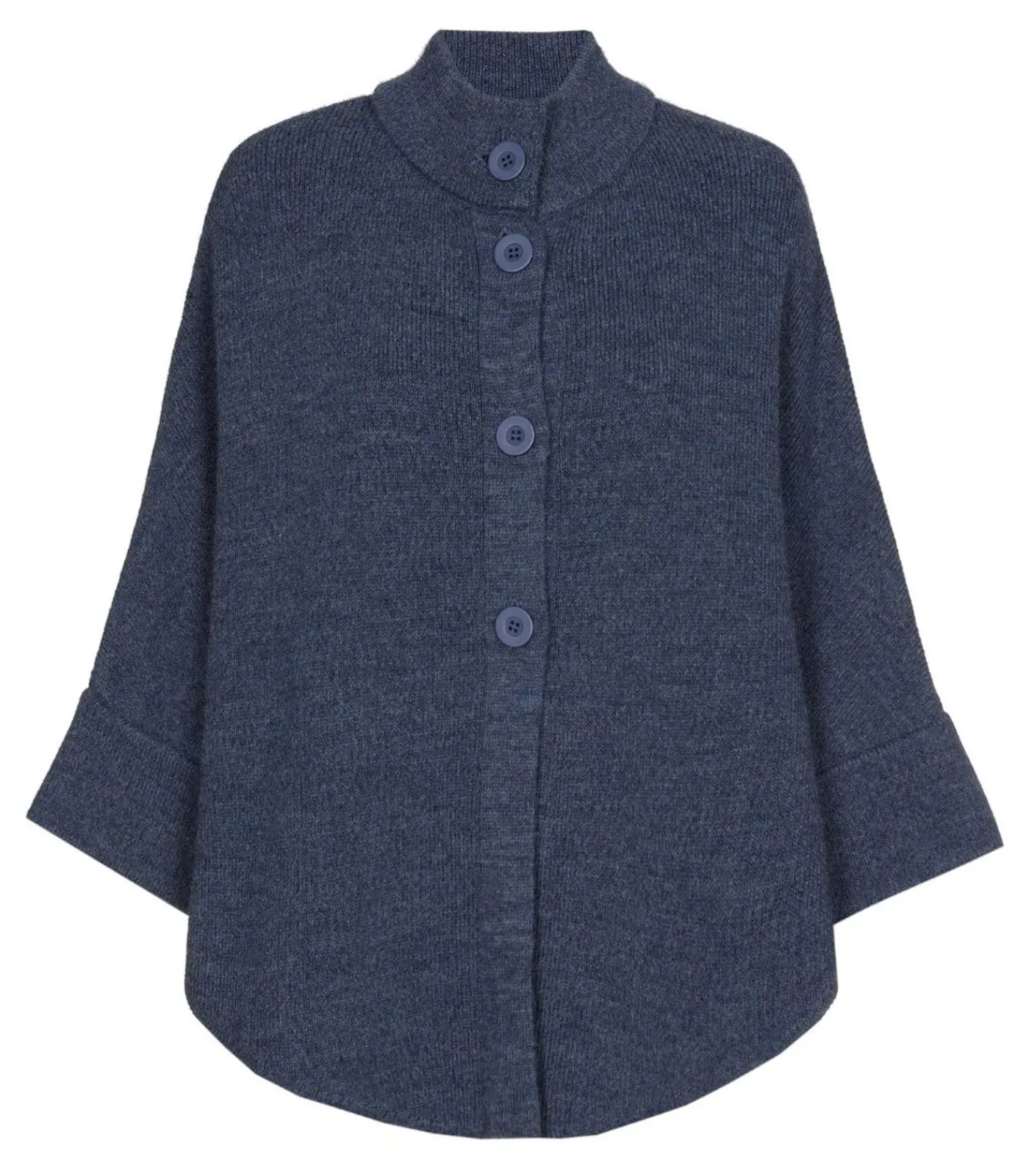 Marie Méro Jeanskleurige cape met knoopsluiting blueJeans Outlet