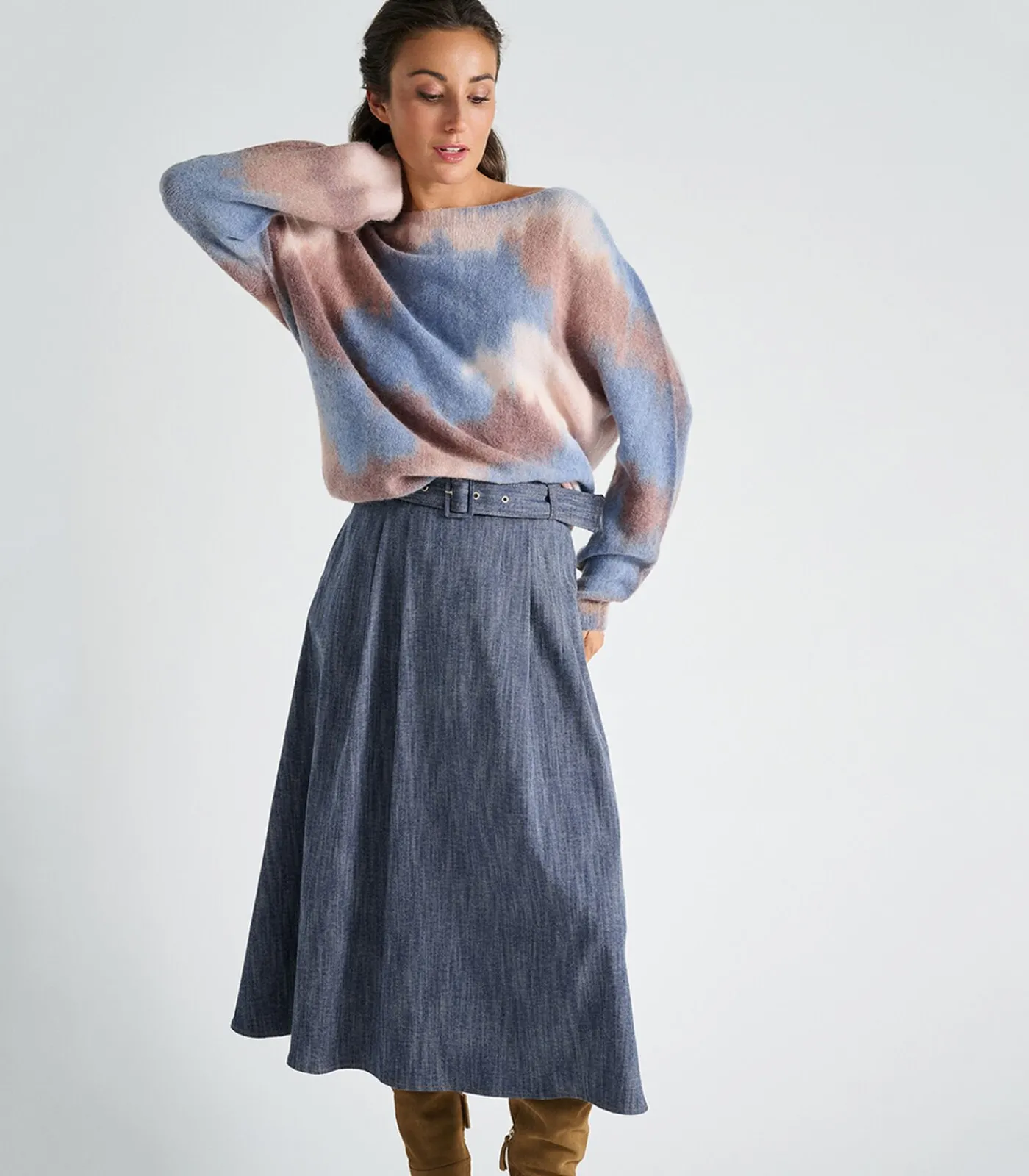 Marie Méro Jeansrok in denimstof blue Discount