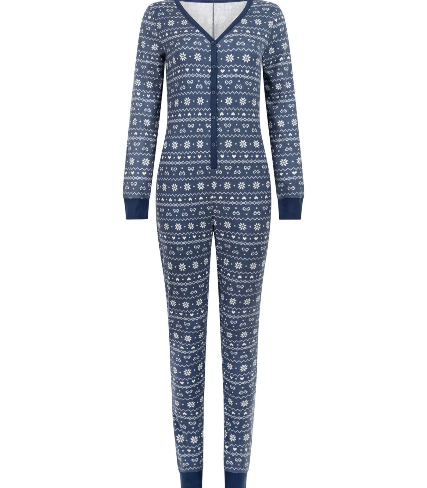 Hunkemöller Jersey onesie Fairisle blue Sale