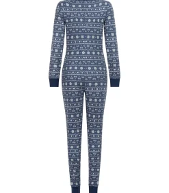 Hunkemöller Jersey onesie Fairisle blue Sale