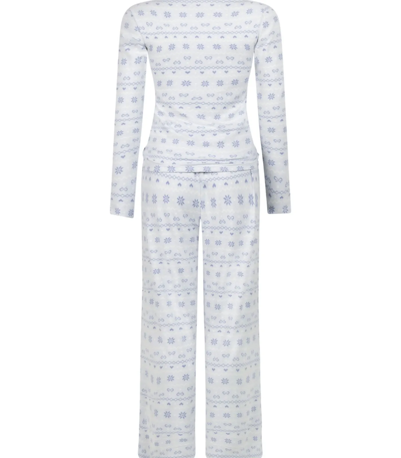 Hunkemöller Jersey pyjamaset Fairisle blue Outlet