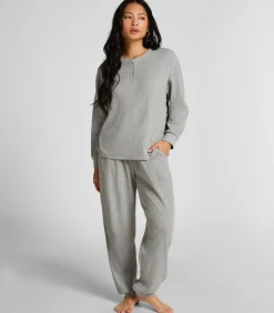 Hunkemöller Joggingbroek van wafelstof gray Discount
