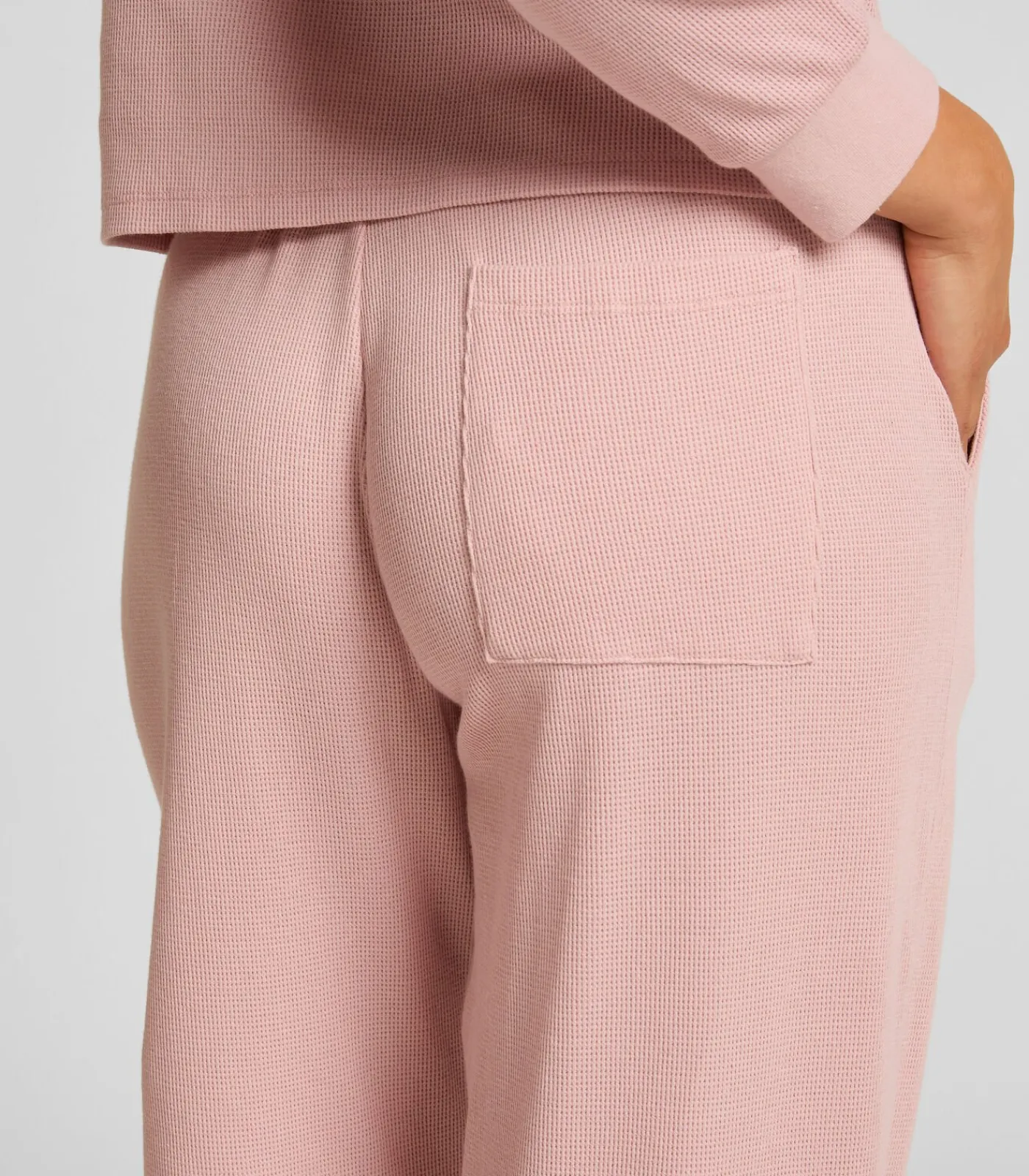 Hunkemöller Joggingbroek van wafelstof pink New