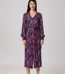 Smart & Joy Jumpsuit met grafische print en V-hals multicolor Sale