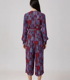 Smart & Joy Jumpsuit met grafische print en V-hals multicolor Sale
