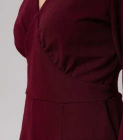 Smart & Joy Jumpsuit met V-decolleté bordeaux Best