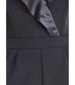 Goddiva Jumpsuit “Satin Collar Scuba Jumpsuit” black Hot