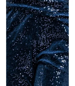 Goddiva Jumpsuit “Sequin Velvet Bardot Jumpsuit” darkBlue Clearance