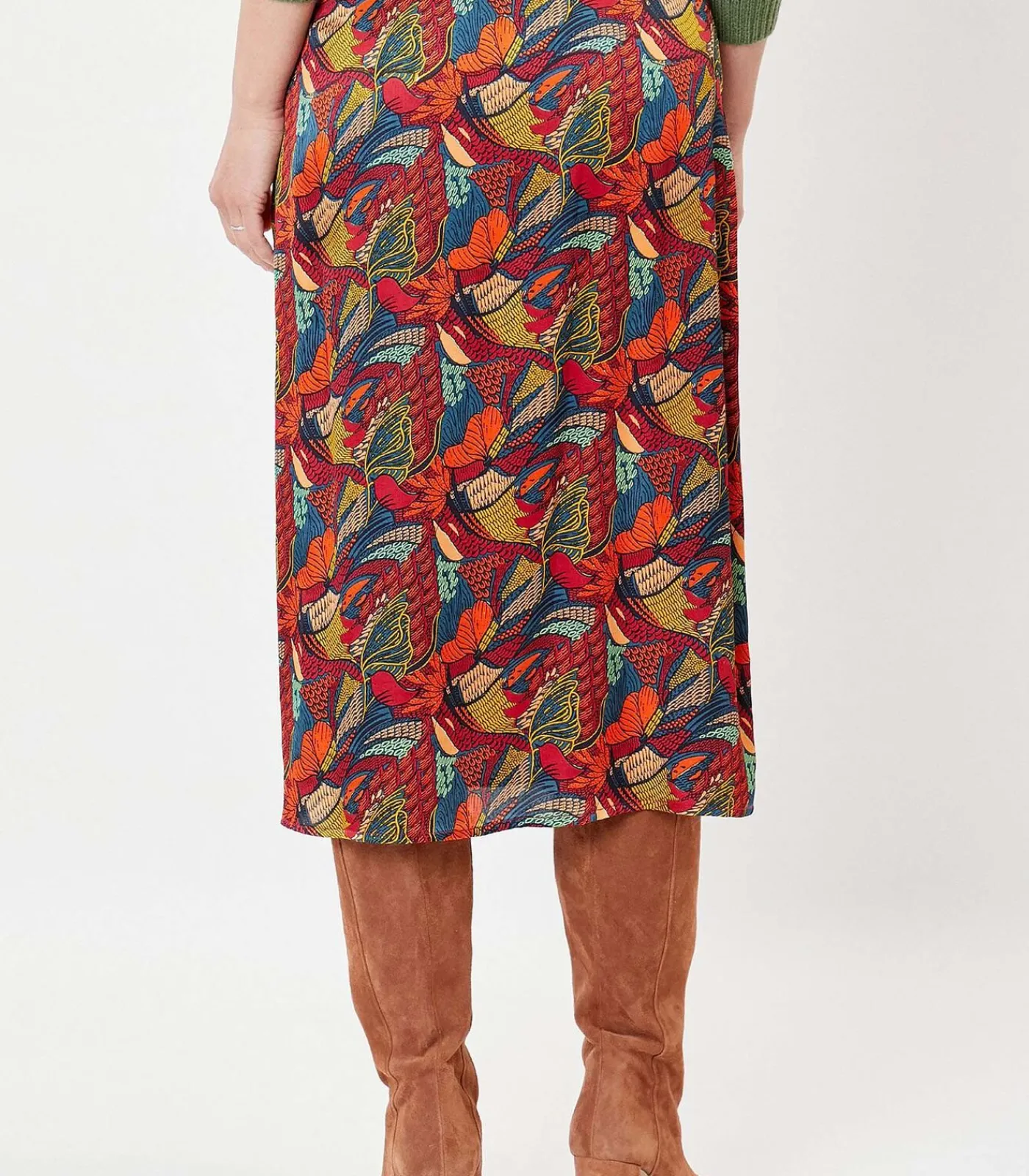 La Fiancée Jupe midi Ecovero ALIX orange Online