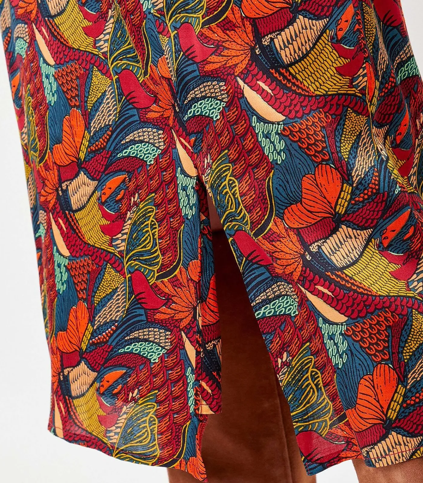 La Fiancée Jupe midi Ecovero ALIX orange Online