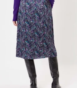 La Fiancée Jupe midi Ecovero ALIX violet