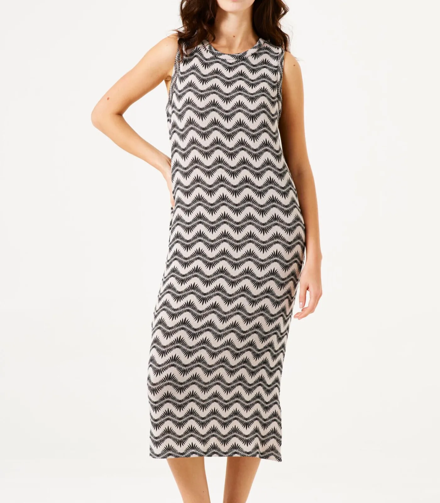 Garcia Jurk met print brown Best