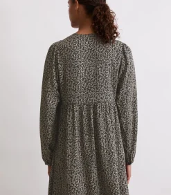 Marc O'Polo Jurk met print los darkGrey