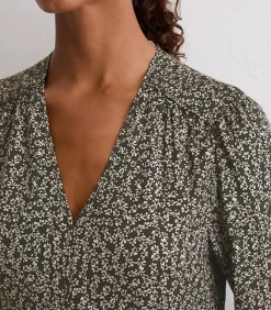 Marc O'Polo Jurk met print los darkGrey