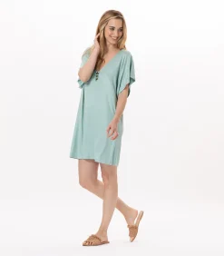 LE CHAT Kaftan in viscose RAMATUELLE 940 green Clearance