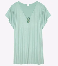 LE CHAT Kaftan in viscose RAMATUELLE 940 green Clearance