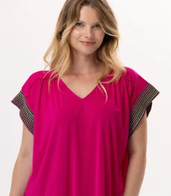 LE CHAT Kaftan van jersey PAMPELONNE 940 pink Hot
