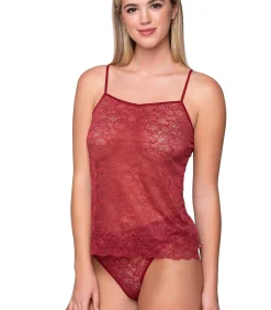 LUNA Kanten hemdje MICRO TOUCH LACE red Best