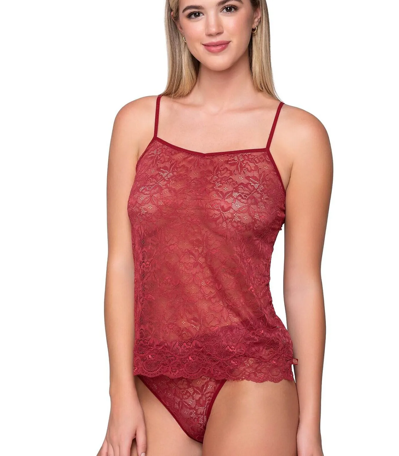 LUNA Kanten hemdje MICRO TOUCH LACE red Best