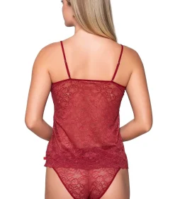 LUNA Kanten hemdje MICRO TOUCH LACE red Best