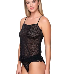 LUNA Kanten hemdje MICRO TOUCH LACE black Clearance