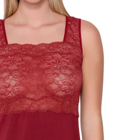 LUNA Kanten nachtpon MICRO TOUCH LACE red New