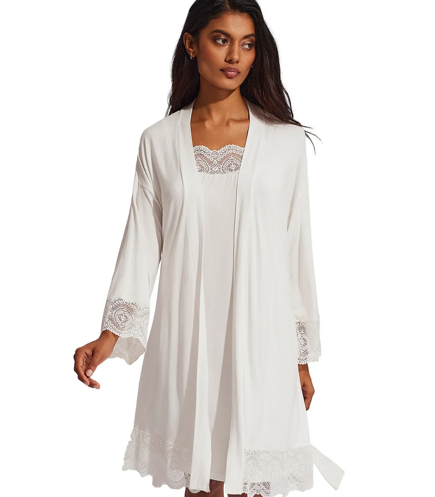 SELMARK Kanten negligé Matilda bruiloft white Clearance