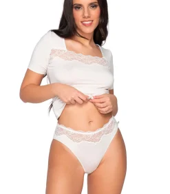 LUNA Kanten slip MICRO TOUCH white New