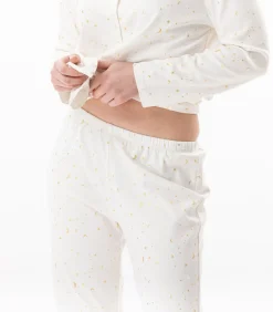 LE CHAT Katoenen pyjama met knopen LUNA 106 white Discount