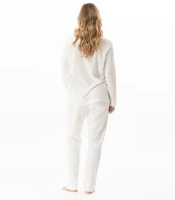 LE CHAT Katoenen pyjama met knopen LUNA 106 white Discount