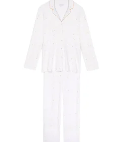 LE CHAT Katoenen pyjama met knopen LUNA 106 white Discount
