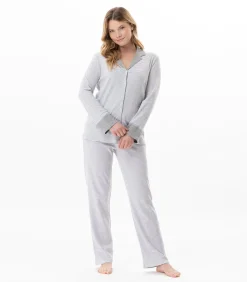 LE CHAT Katoenen pyjama met knopen FLOCON 106 gray Clearance