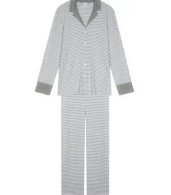 LE CHAT Katoenen pyjama met knopen FLOCON 106 gray Clearance