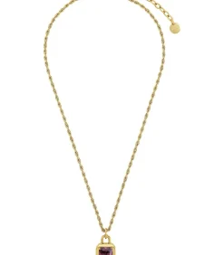 JOOP! Ketten mit Anhänger voor dames, roestvrij staal, zirkonia gold New