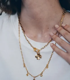 Monsieur Simone Ketting Léon Goud Klavertjes gold Sale
