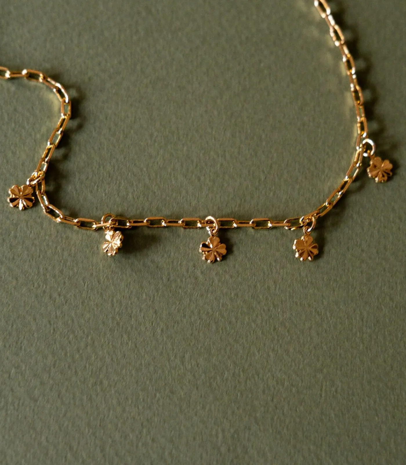 Monsieur Simone Ketting Léon Goud Klavertjes gold Sale