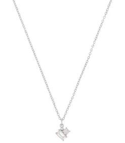 s.Oliver Ketting met hanger voor dames, 925 Sterling zilver, zirkonia synth., schelp parel silver Clearance
