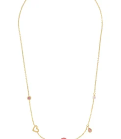 s.Oliver Ketting met hanger voor dames, 925 sterling zilver, zirkonia synth., chalcedoon | hartje gold