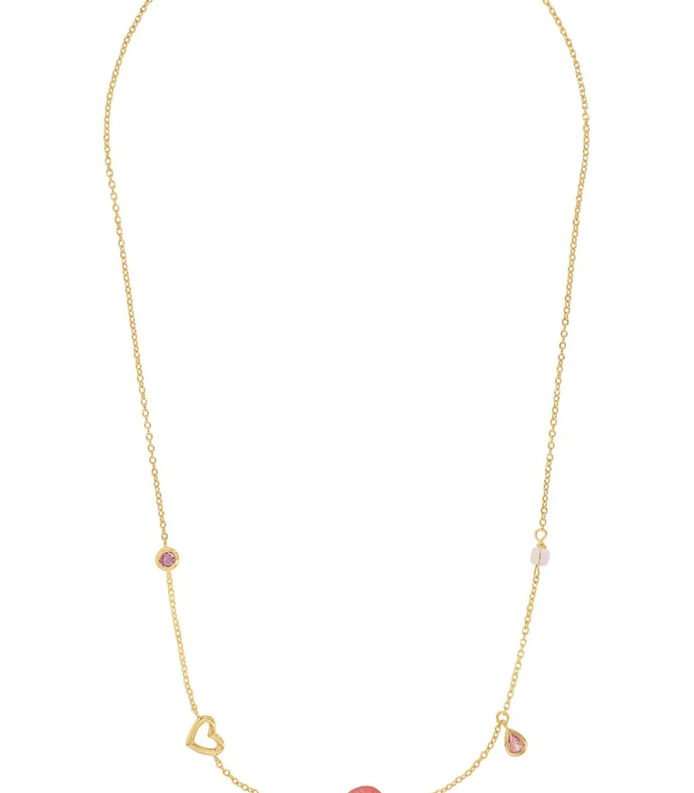 s.Oliver Ketting met hanger voor dames, 925 sterling zilver, zirkonia synth., chalcedoon | hartje gold