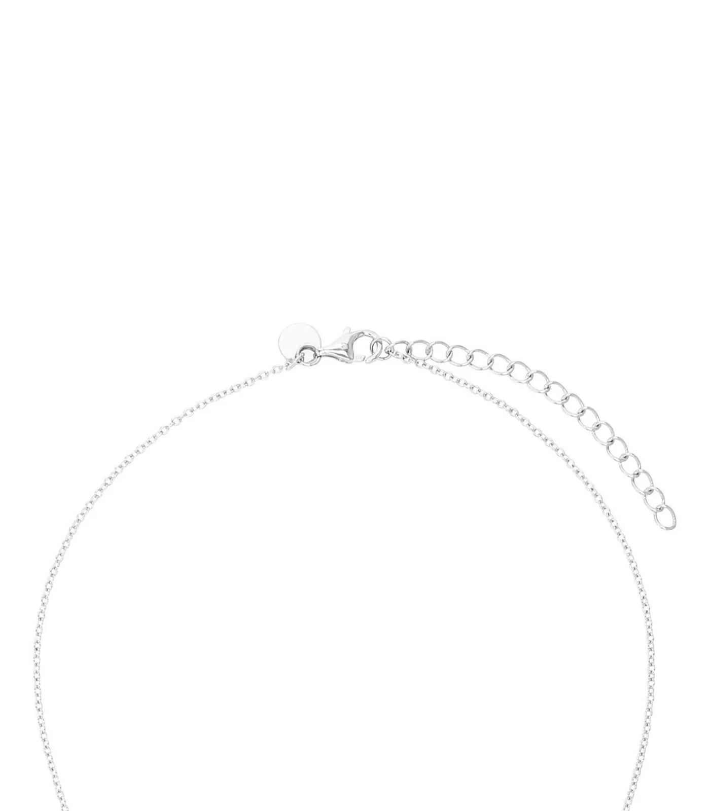 NOELANI Ketting met hanger voor dames, 925 sterling zilver, synthetische edelsteen, gekweekte zoetwaterparel silver