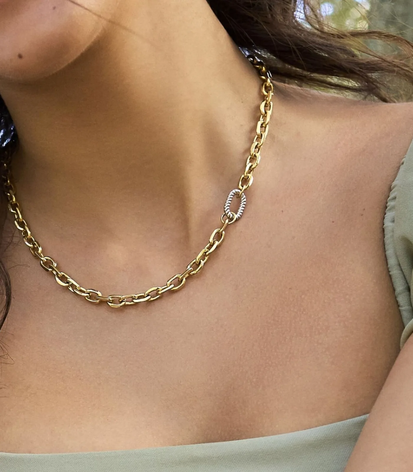 NOELANI Ketting met hanger voor dames, roestvrij staal gold Outlet